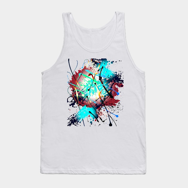 Chaos Theory Color Splash Tank Top by Nisuris Art